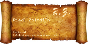 Riedl Zoltán névjegykártya