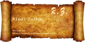 Riedl Zoltán névjegykártya
