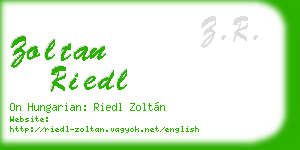 zoltan riedl business card